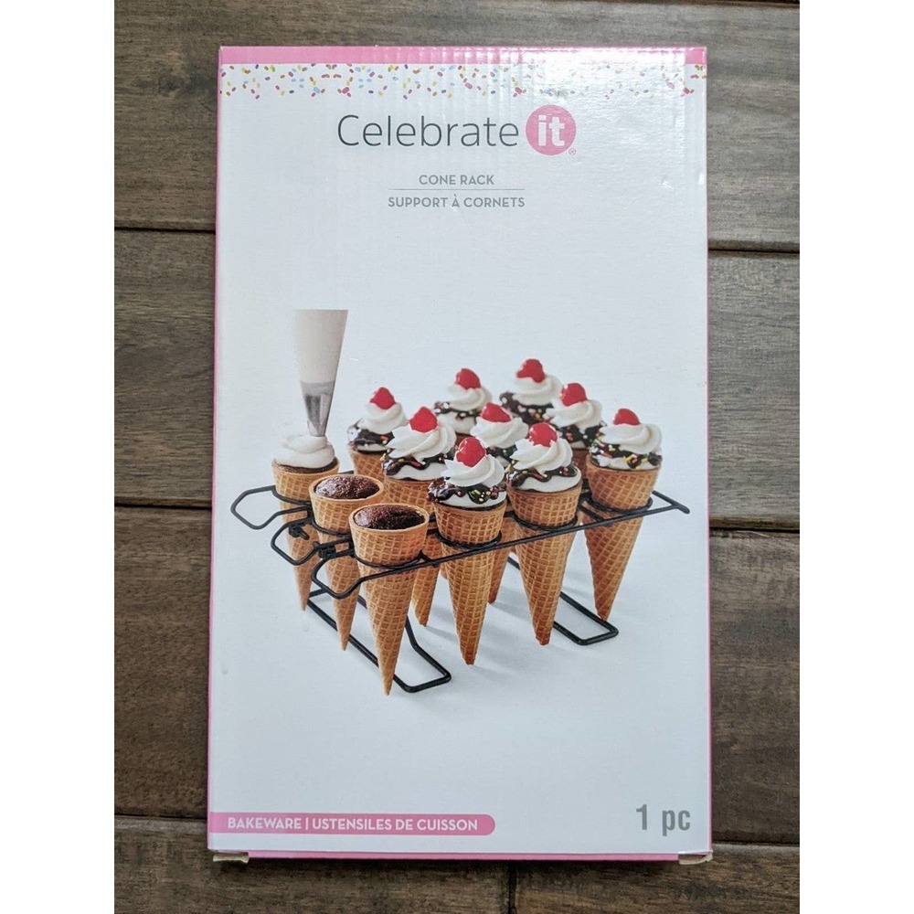 Ice Cream Cone Rack Holder Support Celebrate It Food Crafting Dishwasher Safe